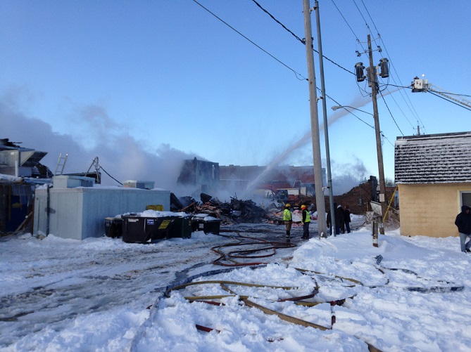 Dayton tours Madelia fire damage, promises help Minnesota News Network