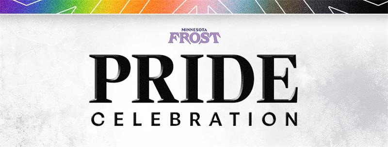 Frost celebrating PRIDE at game today in St. Paul