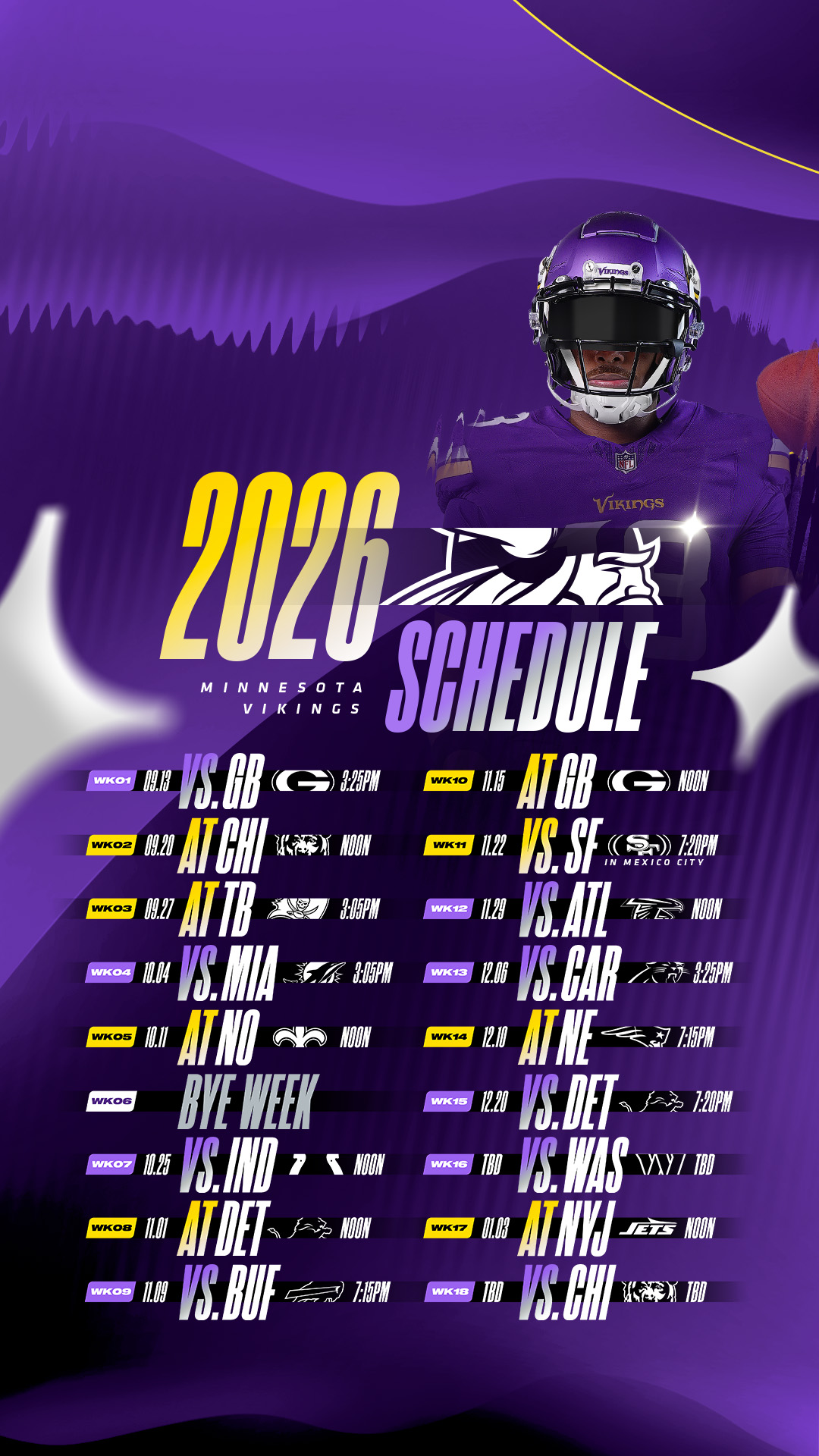 Vikings release 2026 schedule – Minnesota News Network