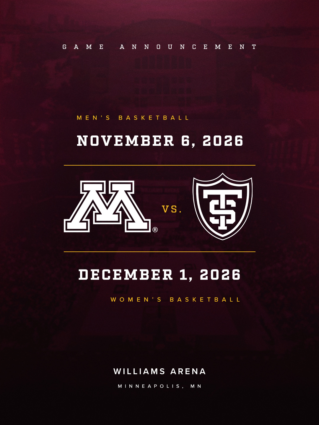 Gopher MBB and WBB set to host St. Thomas on separate dates Gopher MBB and WBB set to host St. Thomas on separate dates